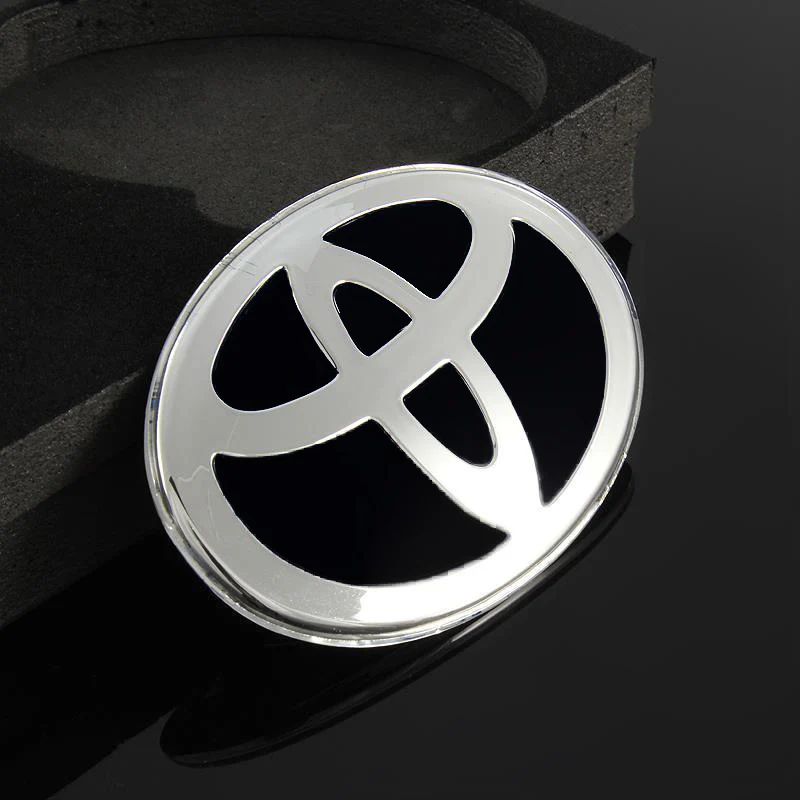 Toyota BLACK Set Genuine Leather 15" Diameter Car Auto Steering Wheel Cover with Steering Wheel Emblem - Image 2
