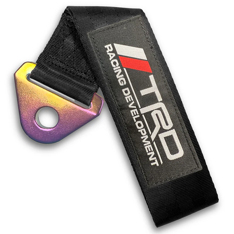 TRD RACING TOYOTA SPORTS Drift Rally NEO CHROME HIGH STRENGTH Tow Strap for Front / Rear Bumper - Image 6