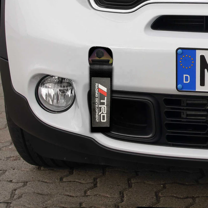 TRD RACING TOYOTA SPORTS Drift Rally NEO CHROME HIGH STRENGTH Tow Strap for Front / Rear Bumper - Image 8