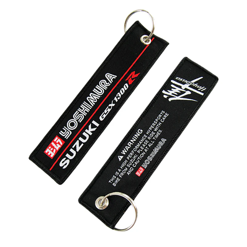 GSX1300R YOSHIMURA SUZUKI Keychain Fabric Strap Keyring Motorcycle Key Chain Gift GSXR 2pcs - Image 3