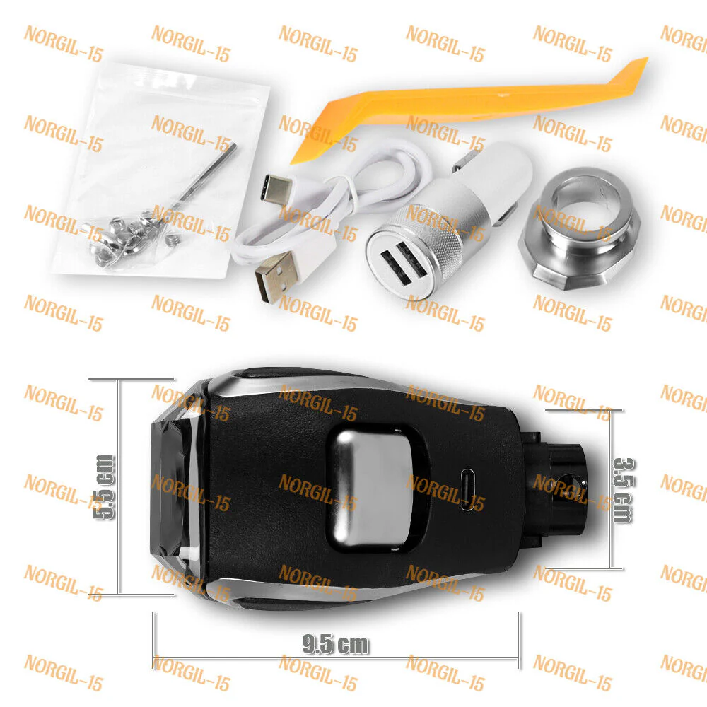 Crystal Touch Motion LED Car Shift Knob Shifter with Lock Button for Honda - Image 5