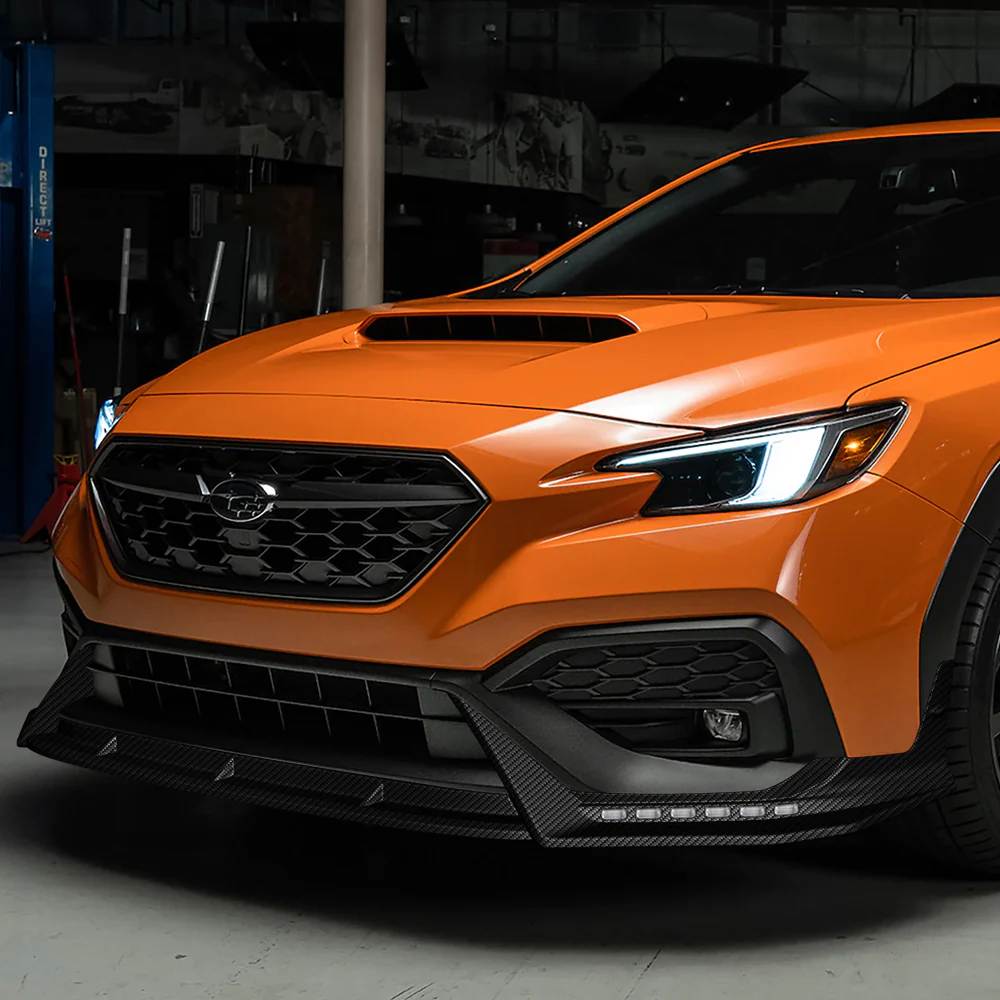 CS-Style For 2022 - 2025 Subaru WRX Front Bumper Lip Splitter With LED Sequential Light -Carbon Fiber Look - Image 12