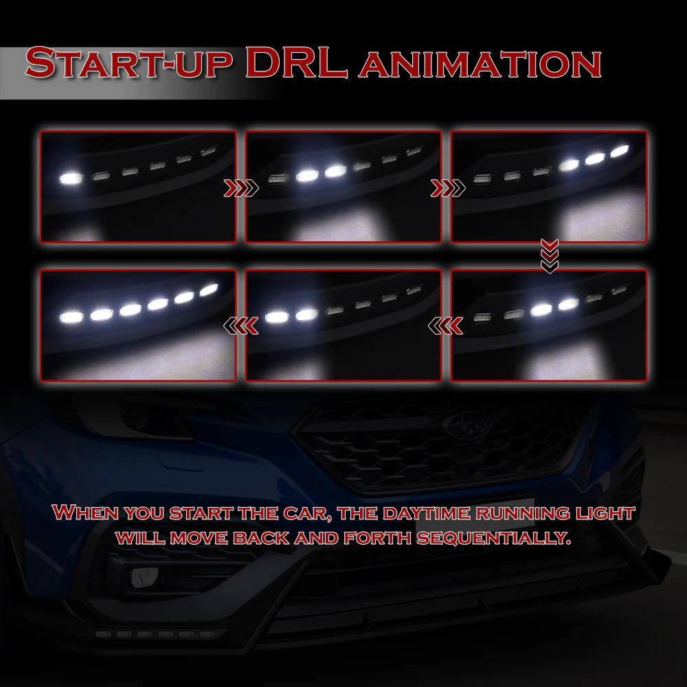 CS-Style For 2022 - 2025 Subaru WRX Front Bumper Lip Splitter With LED Sequential Light -Carbon Fiber Look - Image 7