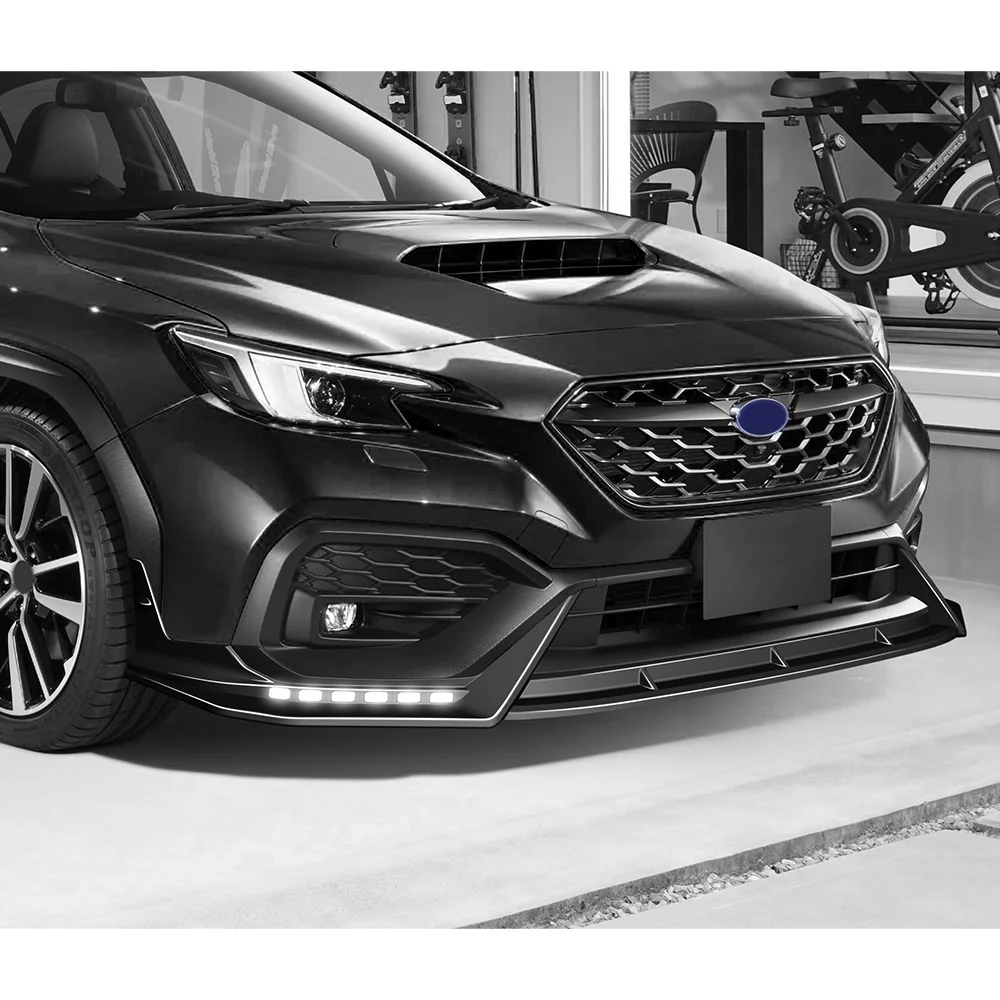 CS-Style For 2022 - 2025 Subaru WRX Front Bumper Lip Splitter With LED Sequential Light -Painted Black - Image 15