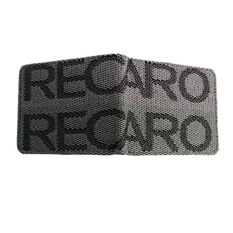 Custom JDM RECARO Racing Bifold Stitched Fabric Seat Leather Gradation Wallet - Image 5