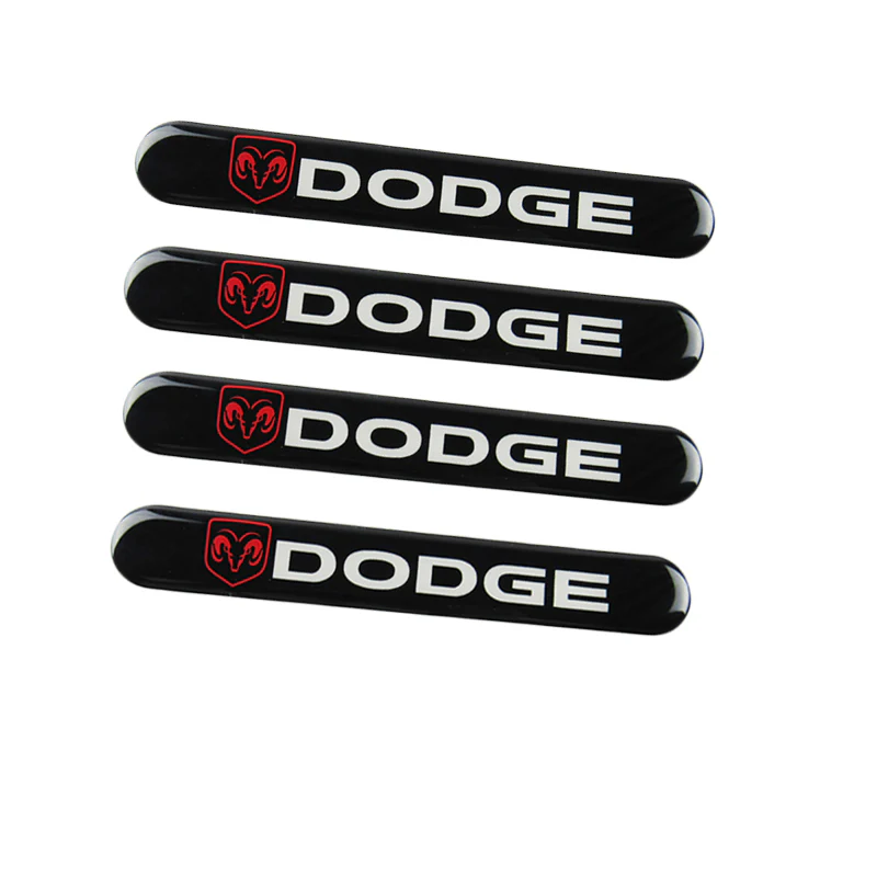 Dodge Black Car Door Rear Trunk Side Fenders Bumper Badge Scratch Guard Sticker New 4 pcs - Image 5