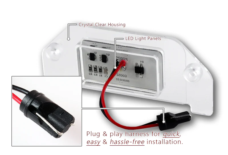 Dodge Charger/Challenger/Avenger White LED 6000K License Plate Lights 2pcs - Image 3