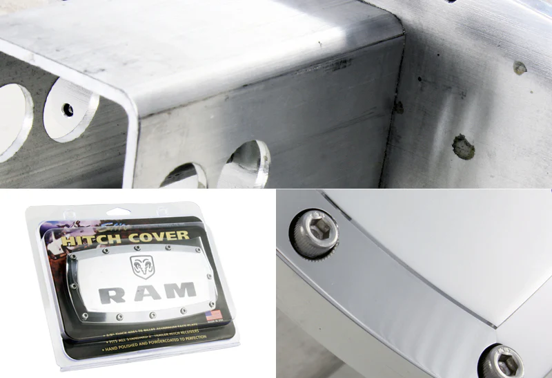 DODGE RAM Engraved Billet LOGO Hitch Cover Plug Cap For 2" Trailer Receiver with ALLEN BOLTS DESIGN - Image 5
