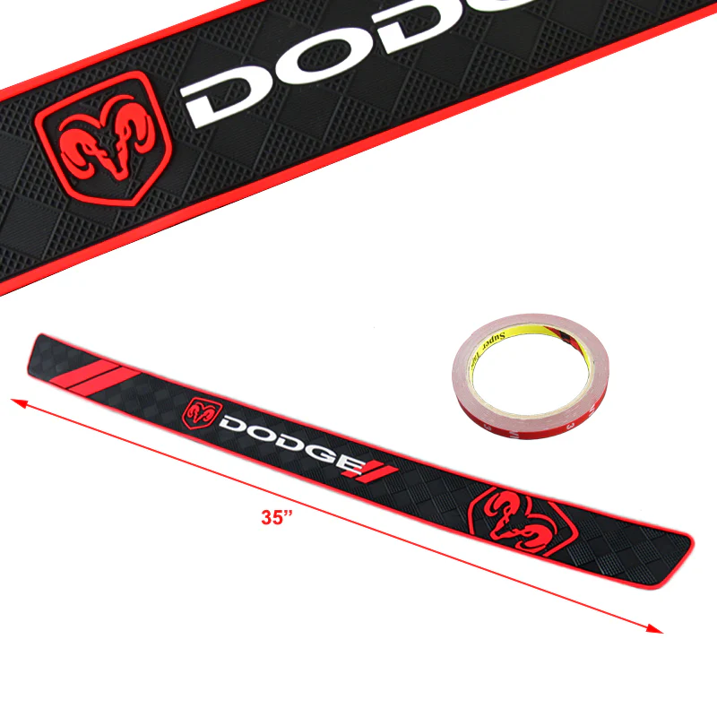 DODGE Rubber Car Rear Bumper Protector Trunk Sill Guard Scratch Pad X1 - Image 4