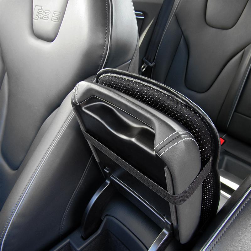 Dodge Set Carbon Fiber Look Center Console Armrest Cushion Pad Cover with Stainless Steel Emblem - Image 5