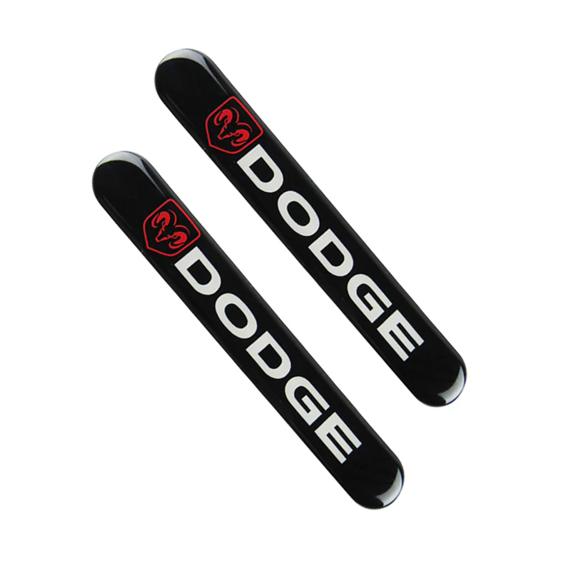 DODGE Set LOGO Emblems with Silver Tire Wheel Valves Air Caps Keychain - US SELLER - Image 8