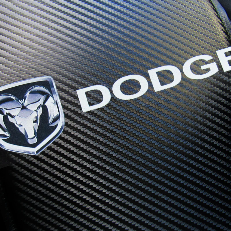 Dodge Set of Carbon Fiber Look Armrest Cushion & Seat Belt Cover - Image 7