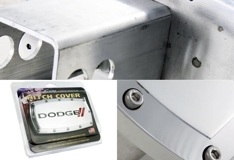 DODGE STRIPE LOGO Hitch Cover Plug Cap For 2" Trailer Receiver with ALLEN BOLTS DESIGN - Image 3