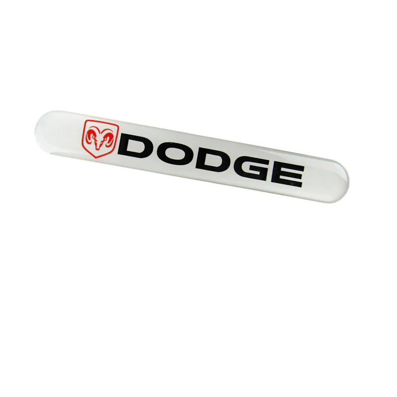 Dodge White Car Door Rear Trunk Side Fenders Bumper Badge Scratch Guard Sticker New 2 pcs - Image 4
