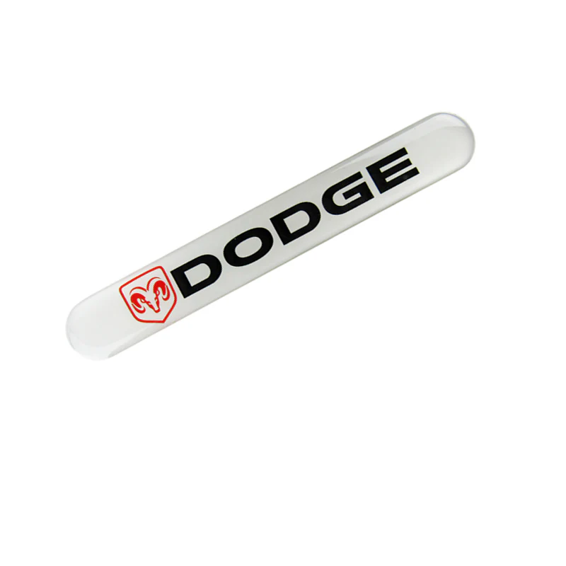 Dodge White Car Door Rear Trunk Side Fenders Bumper Badge Scratch Guard Sticker New 4 pcs - Image 6