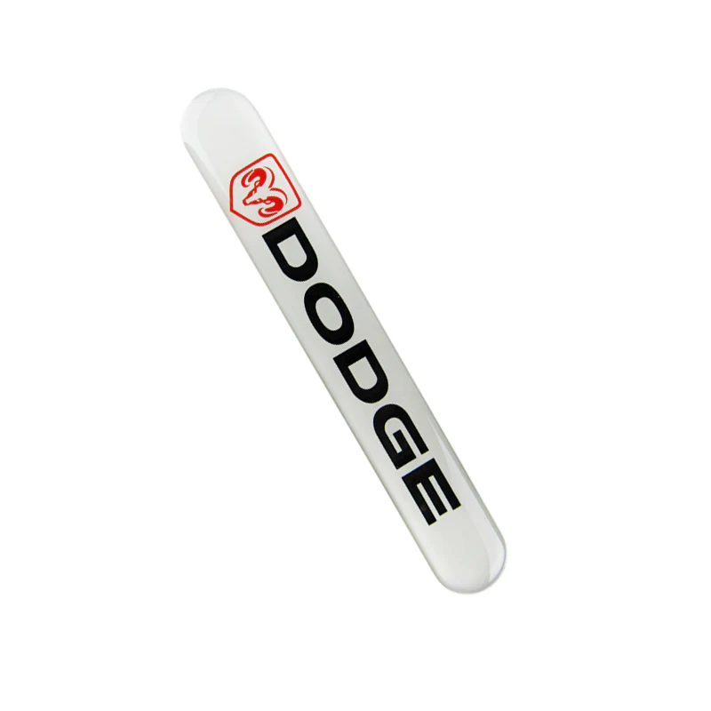 Dodge White Car Door Rear Trunk Side Fenders Bumper Badge Scratch Guard Sticker New 4 pcs - Image 7