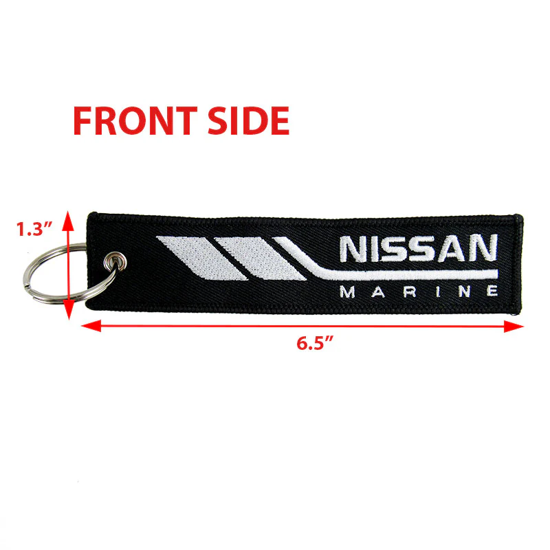 DOUBLE SIDED EMBROIDERED TAG For NISSAN RACING CELL HOLDER KEYCHAINS X2 - Image 3
