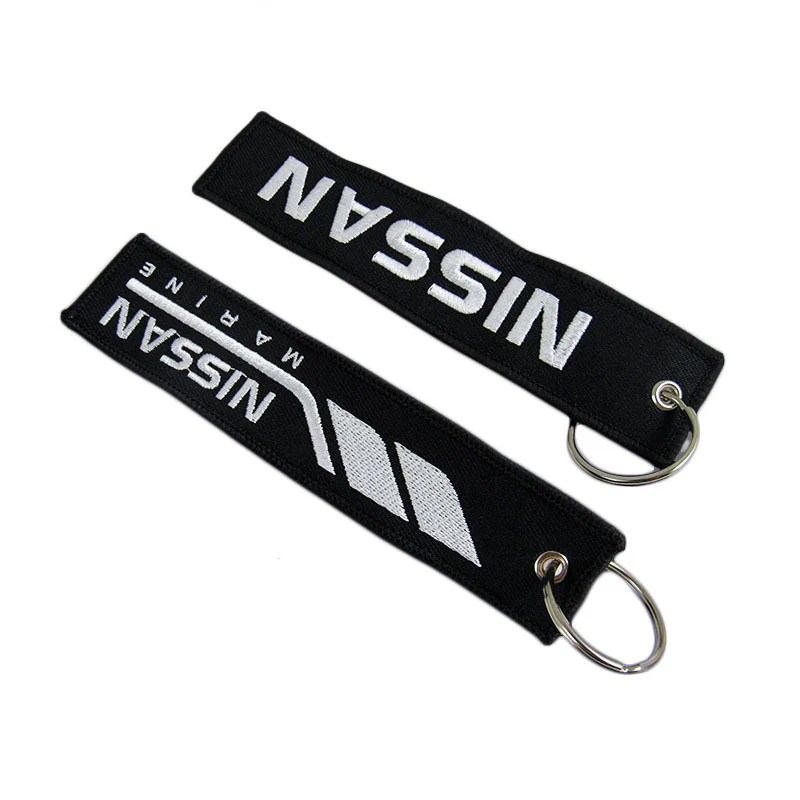 DOUBLE SIDED EMBROIDERED TAG For NISSAN RACING CELL HOLDER KEYCHAINS X2 - Image 4