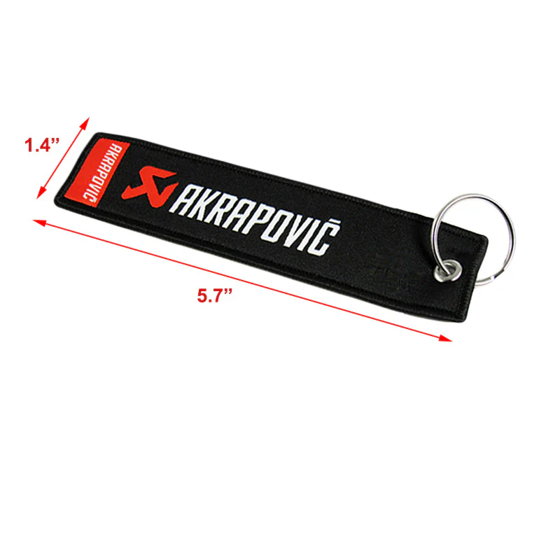 Double Sided AKRAPOVIC Motorcycle Cars Keychain Keyring Racing Bike Gift New X2 - Image 2