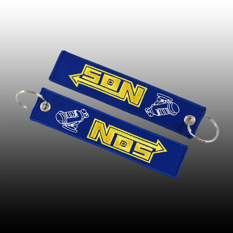 DOUBLE SIDED EMBROIDERED KEY TAG For JDM NOS KEYCHAIN CELL HOLDERS KEYRING X2 - Image 3