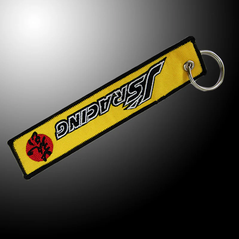 DOUBLE SIDED EMBROIDERED KEYCHAIN TAG For JDM J'S Racing CELL HOLDERS KEYRING X2 - Image 4