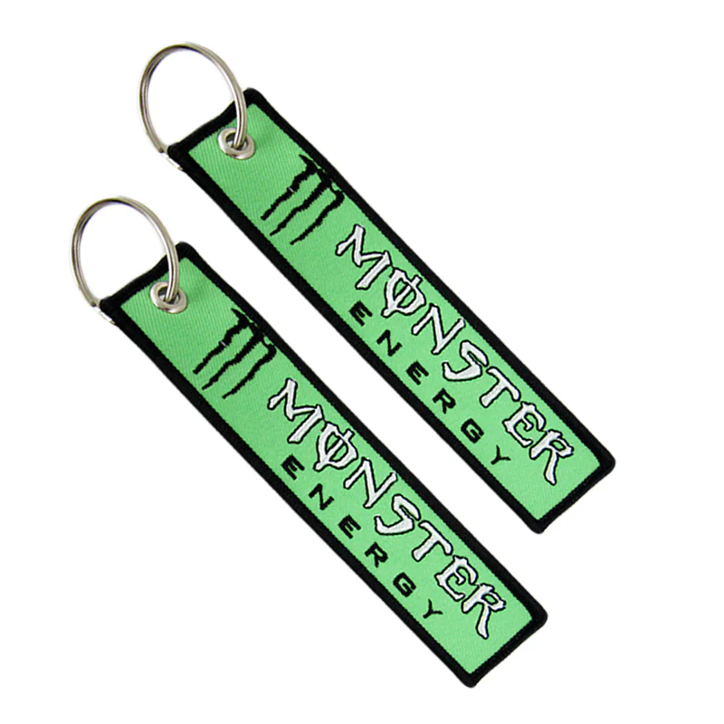 ENERGE DRINK DOUBLE SIDED EMBROIDERED KEYCHAIN For MONSTER CELL HOLDERS KAWASAKI - Image 4