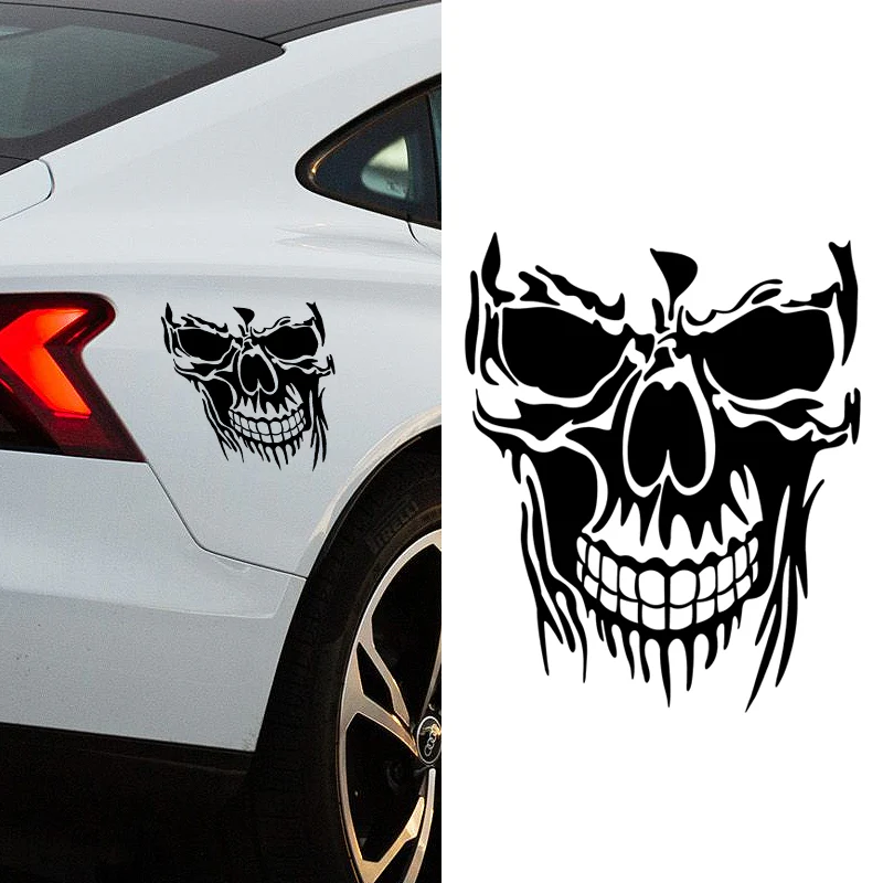 Evil Skull Vinyl Decal Car Truck Window Black Skull Sticker Scary Skeleton - Image 2