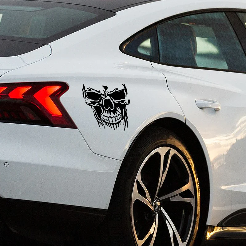 Evil Skull Vinyl Decal Car Truck Window Black Skull Sticker Scary Skeleton - Image 7