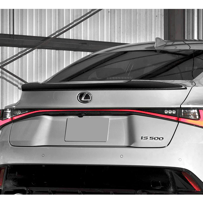 F-Style Rear Trunk Lip Spoiler Wing For 2021 - 2025 Lexus IS300 IS350 IS500 -Real Carbon Fiber - Image 5