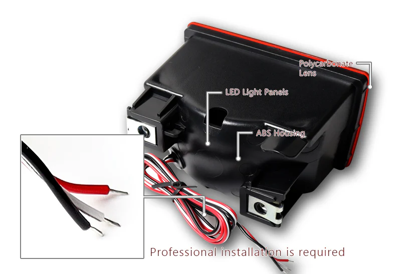 F1 Style For 2011–2021 Subaru Impreza WRX STI LED Rear Stop Third 3RD Brake Light -Red Lens - Image 3
