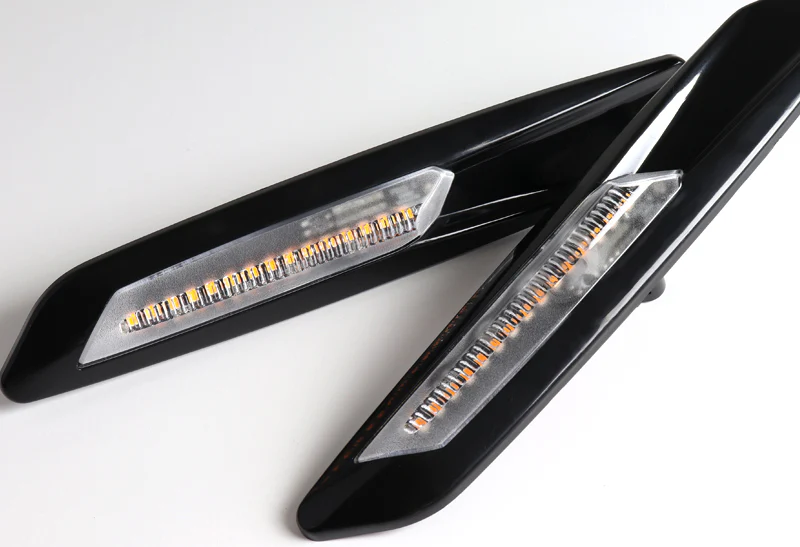 F10-Style BMW E81 E82 E90 E92 E60 E61 Amber LED Turn Signal Front Side Marker Lights -Clear Lens - Image 2