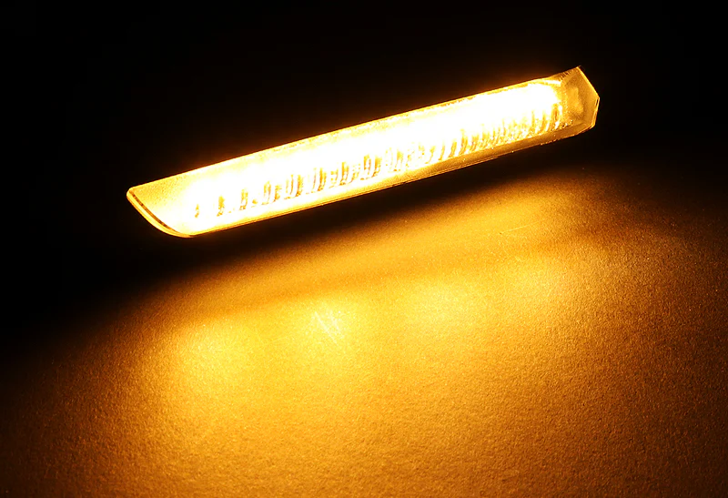 F10-Style BMW E81 E82 E90 E92 E60 E61 Amber LED Turn Signal Front Side Marker Lights -Clear Lens - Image 4