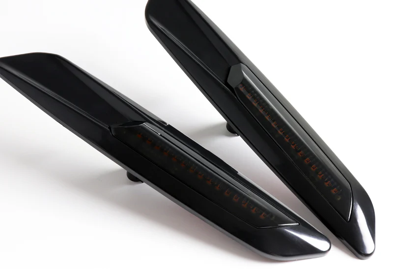 F10-Style BMW E81 E82 E90 E92 E60 E61 Amber LED Turn Signal Front Side Marker Lights -Smoked Lens - Image 2