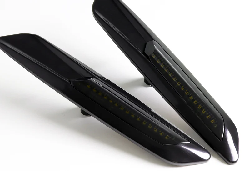 F10-Style BMW E81 E82 E90 E92 E60 E61 White LED Turn Signal Front Side Marker Lights -Smoked Lens - Image 2