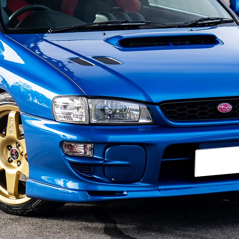 Fog Light Lamp Front Bumper Bezel Covers Cap For 1997 - 2001 Subaru Impreza STi GC8 GF8 -Blue ABS - Image 5