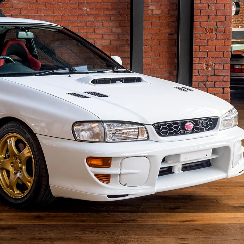 Fog Light Lamp Front Bumper Bezel Covers Cap For 1997 - 2001 Subaru Impreza STi GC8 GF8 -White ABS - Image 6
