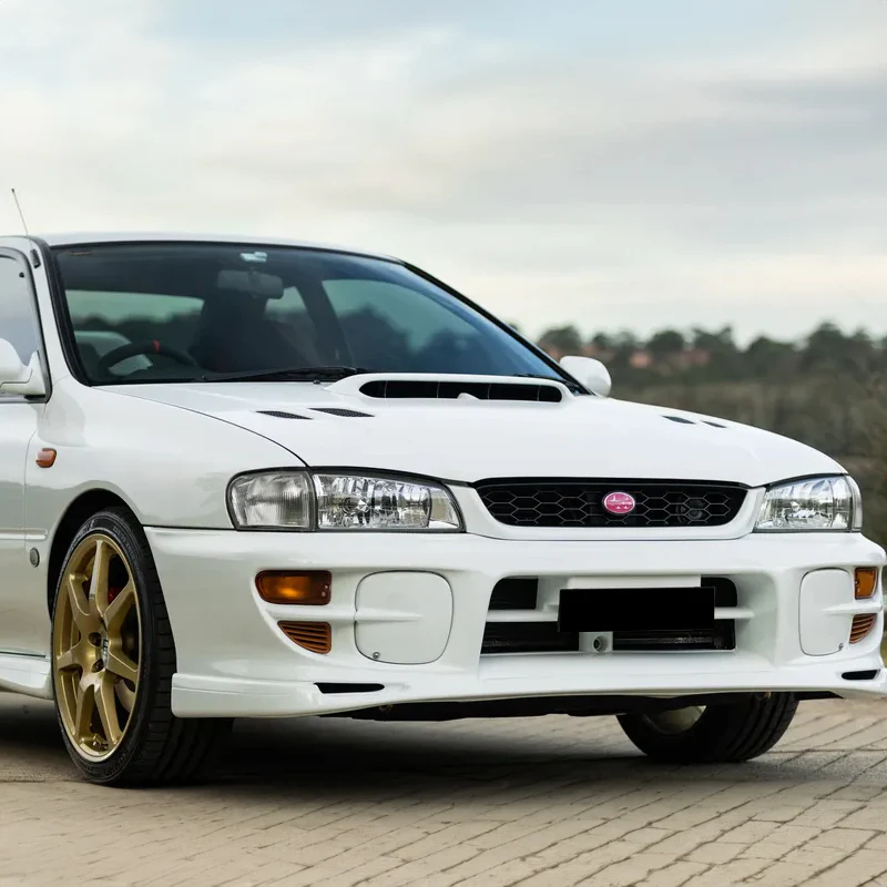 Fog Light Lamp Front Bumper Bezel Covers Cap For 1997 - 2001 Subaru Impreza STi GC8 GF8 -White ABS - Image 8