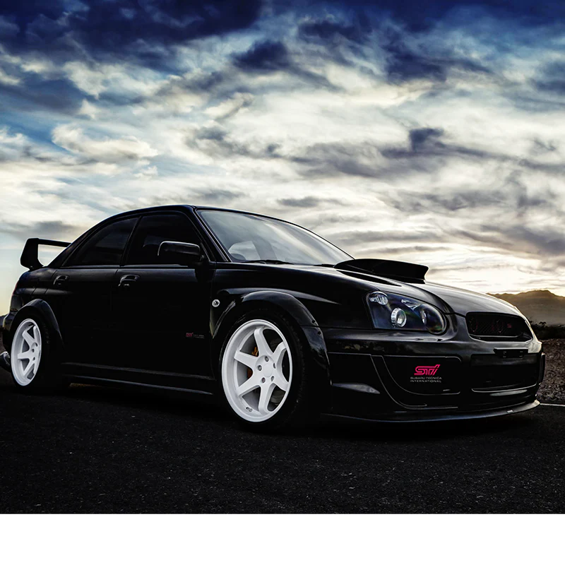 Fog Light Lamp Front Bumper Bezel Covers Cap For 2004 - 2005 Subaru Impreza WRX STi -Black - Image 4