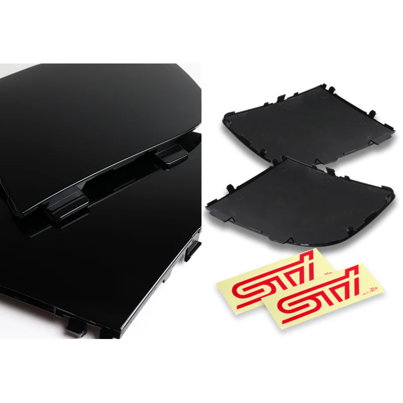 Fog Light Lamp Front Bumper Bezel Covers Cap For 2006 - 2007 Subaru Impreza WRX STi -Black - Image 2