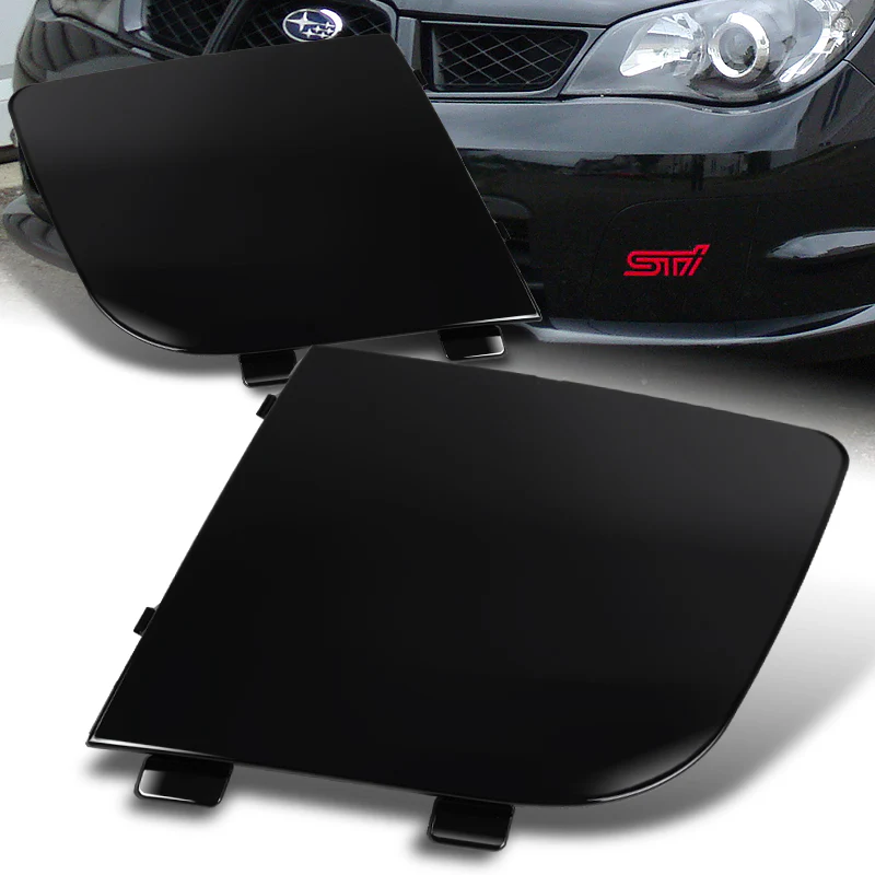 Fog Light Lamp Front Bumper Bezel Covers Cap For 2006 - 2007 Subaru Impreza WRX STi -Black - Image 3
