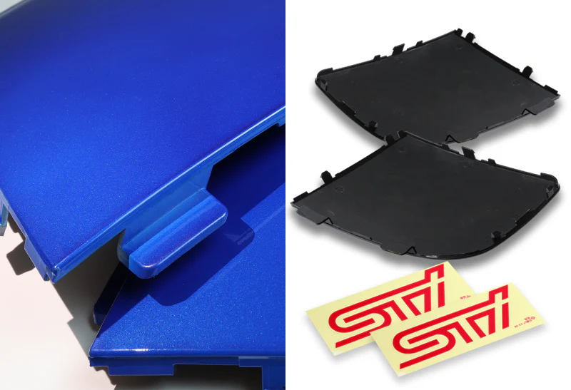 Fog Light Lamp Front Bumper Bezel Covers Cap For 2006 - 2007 Subaru Impreza WRX STi -Blue - Image 2