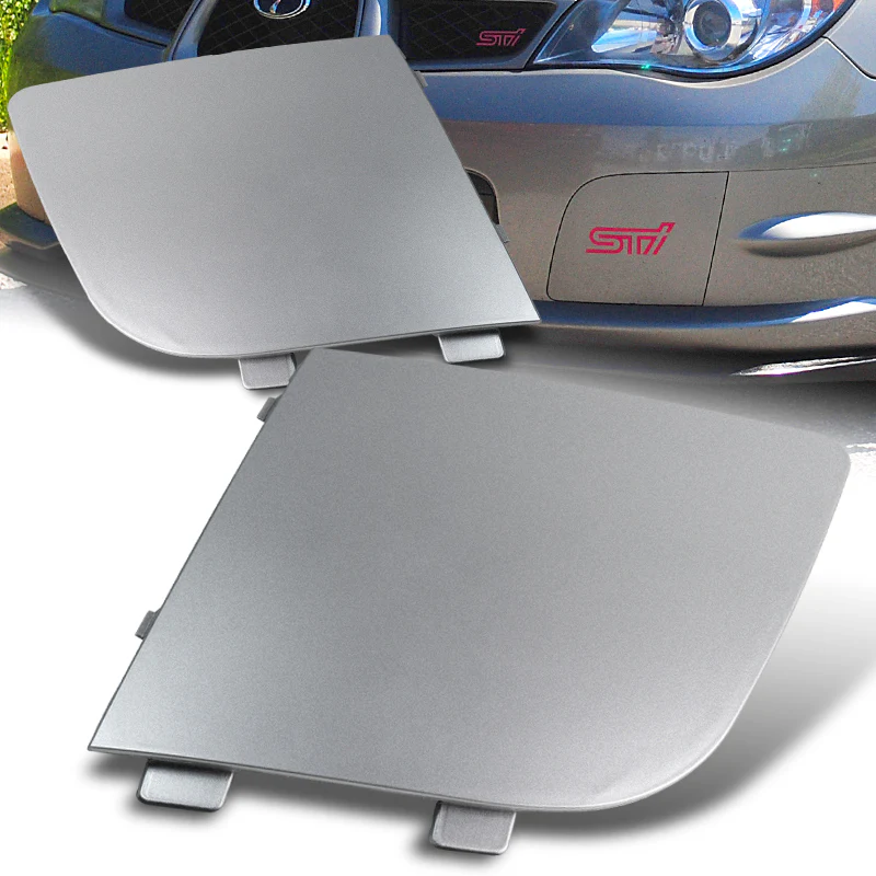 Fog Light Lamp Front Bumper Bezel Covers Cap For 2006 - 2007 Subaru Impreza WRX STi -Silver - Image 2