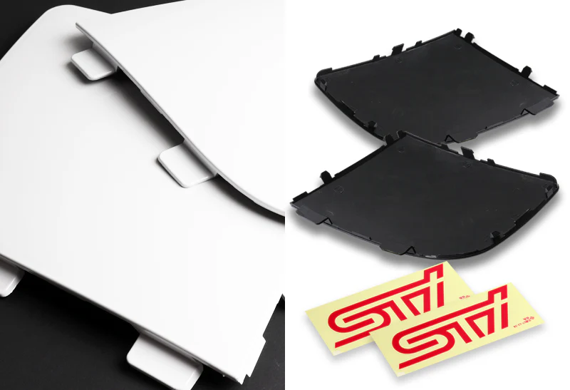 Fog Light Lamp Front Bumper Bezel Covers Cap For 2006 - 2007 Subaru Impreza WRX STi -White - Image 2