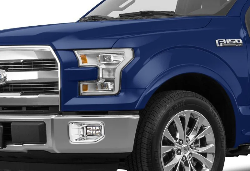 Fog Light Lamp Front Bumper Bezel Covers Cap For 2015 - 2017 Ford F-150 F150 -Mirror Chrome ABS - Image 3