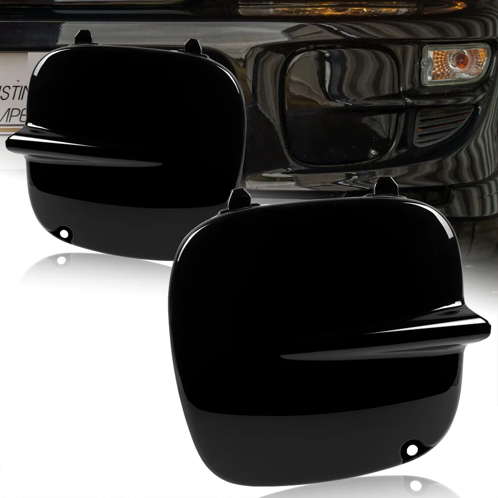 Fog Light Lamp Front Bumper Bezel Covers Cap For 1997 - 2001 Subaru Impreza STi GC8 GF8 -Black ABS - Image 2