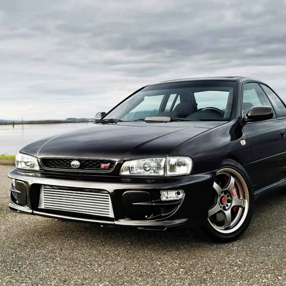 Fog Light Lamp Front Bumper Bezel Covers Cap For 1997 - 2001 Subaru Impreza STi GC8 GF8 -Black ABS - Image 7