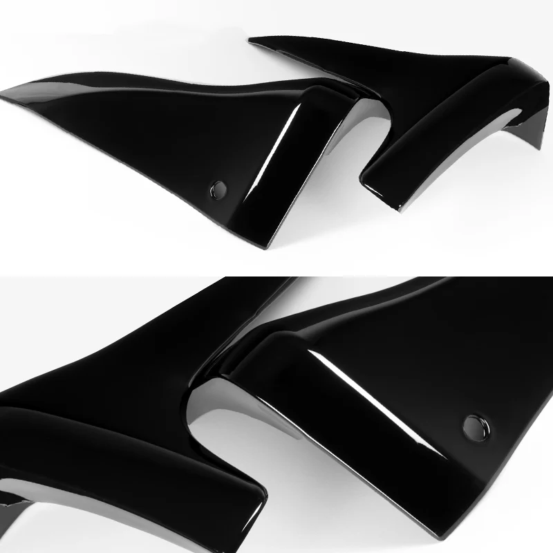 For 03-06 Infiniti G35 Coupe 2-Pcs Painted BLK Rear Bumper Lip Mud Guards Polyurethane - Image 2