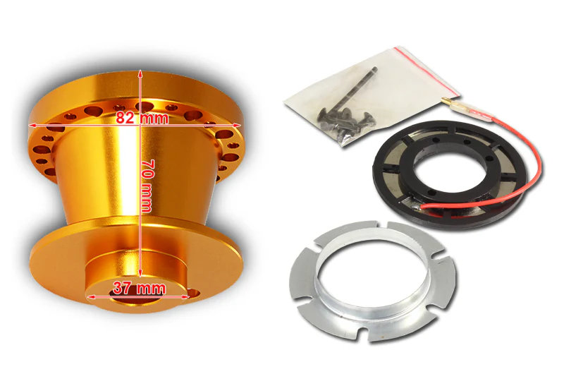For 1991 - 1996 Nissan Sentra Steering Wheel 6-Bolt HUB Adapter -Orange Aluminum - Image 2