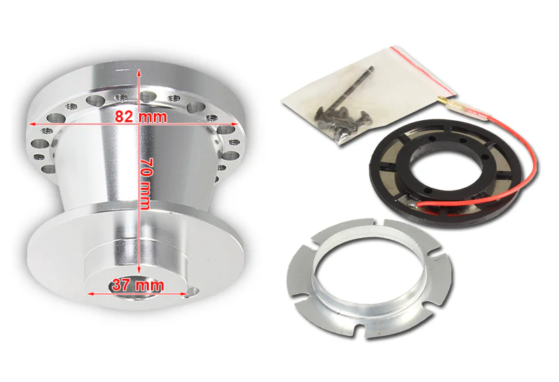 For 1989 - 1998 Nissan Maxima Steering Wheel 6-Bolt HUB Adapter -Silver T6061 Aluminum - Image 2