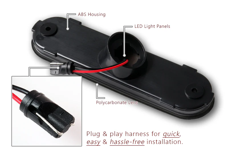 For 1990-2005 Mazda Miata / MX-5 Front & Rear LED Side Marker Turn Signal Lights Set -Smoked Lens - Image 3